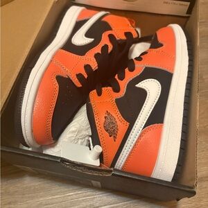 Nike Black and Orange Athletic Shoes